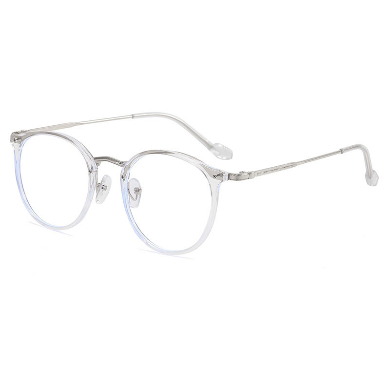 Cold Tea-Colored Prescription Glasses for Women, Available in Ultra-Light, Natural Look, Suitable for Round Faces, Trendy Korean-Style Frames