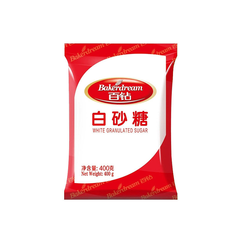 Baizuan White Granulated Sugar 400g, Soft White Sugar 400g, Fine Granulated Sugar, Edible Angel Kitchen Seasoning for Drinking, Baking