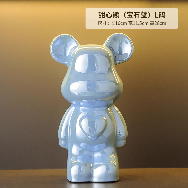 轻奢暴力熊家居展示柜高档摆件客厅电视柜酒柜玄关存钱罐装饰品