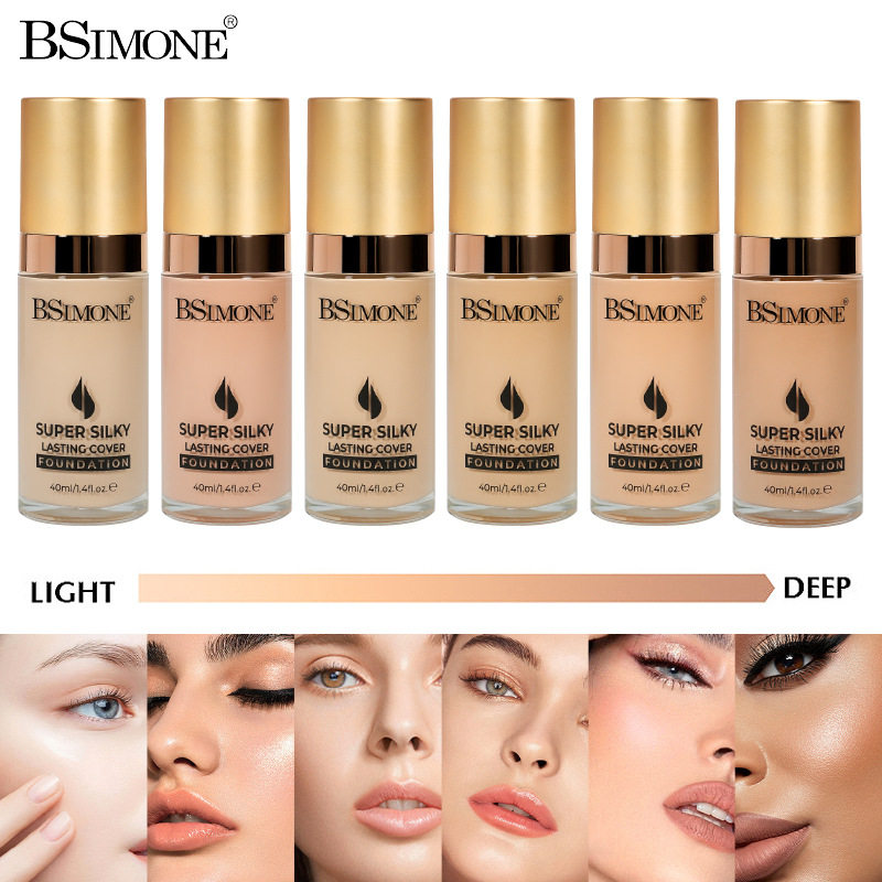 No Makeup Removal, Natural Concealer, Easy to Apply, 6-Color Liquid Foundation, Excellent Concealing Power, Waterproof, Sweat-Proof, Long-Lasting Fresh Foundation
