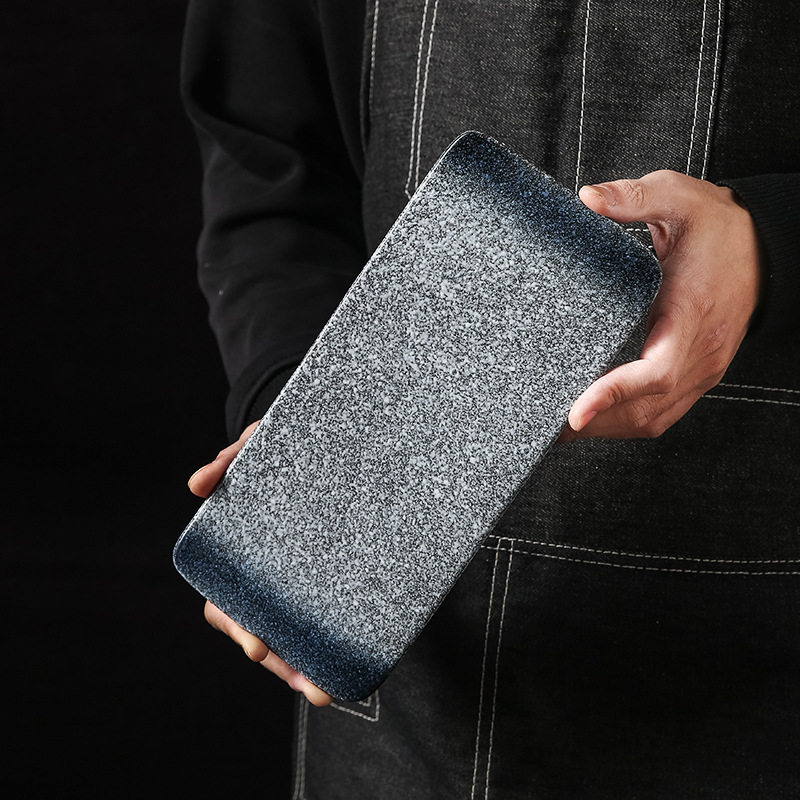 Jinyiyuan Industrial Long Square Sushi Plate Creative Japanese Tableware Fashion Artistic Cuisine Japanese Iron Plate Plate