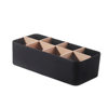 Creative compartment storage box removable bamboo partition desktop stationery office sundries finishing cosmetics storage