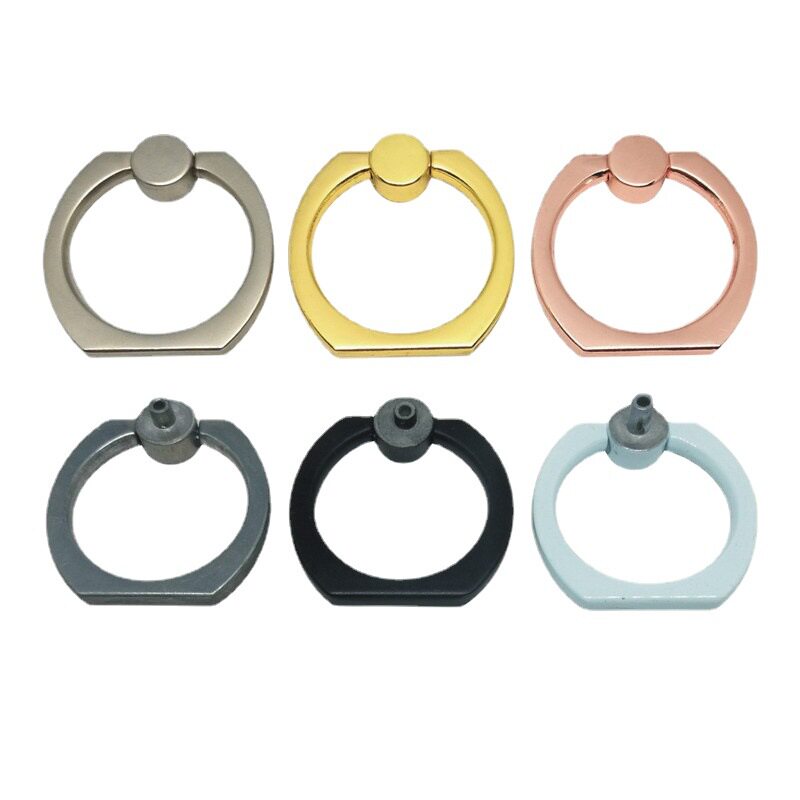 Zinc alloy small finger ring buckle PVC acrylic lazy person iring mobile phone case finger ring bracket hardware accessories in stock