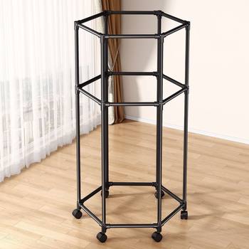 Simple Clothes Drying Rack, Floor-Standing, for Home Use on Balconies and Indoors, Multifunctional, Rotatable, Movable Clothes Rack, Dormitory Clothes Drying Rod