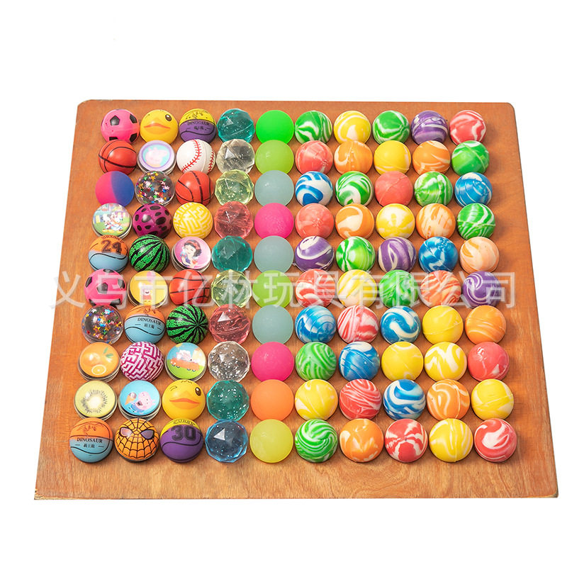 No. 32 elastic ball wholesale twisted egg ball wholesale one yuan twisted egg machine special ball jump ball rubber elastic ball