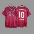 13-14 bayern home short-sleeved champions league version + printed number 10 + advertisement