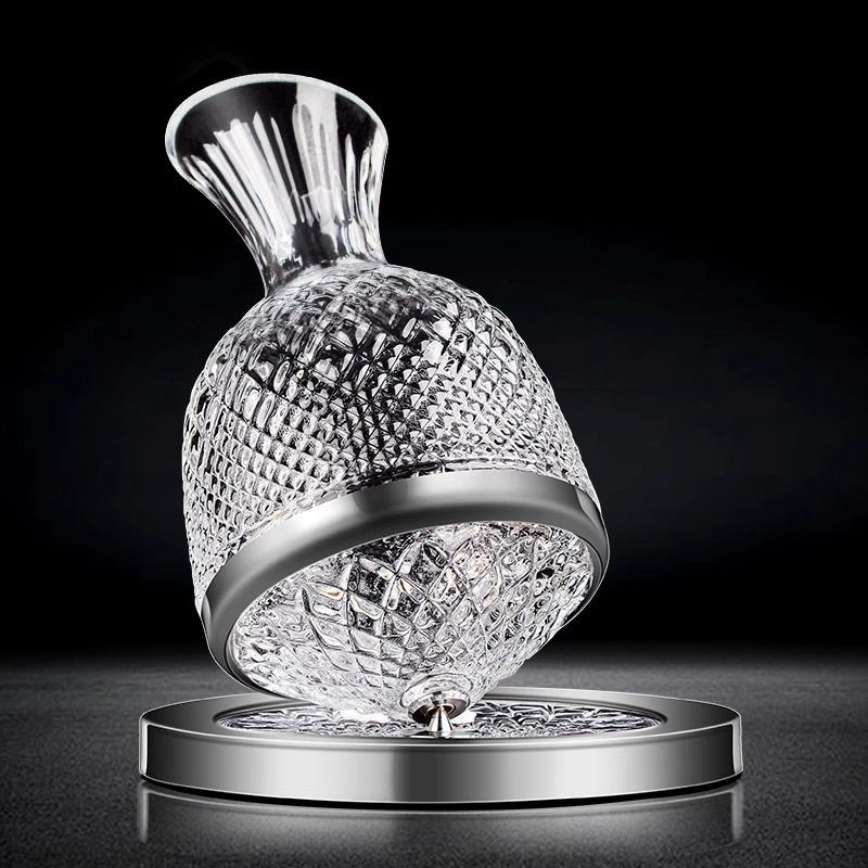 Light Luxury High-end Rotating Decanter Wine Glass Wine Decanter Household High-end Sense Tumbler Wine Dispencer