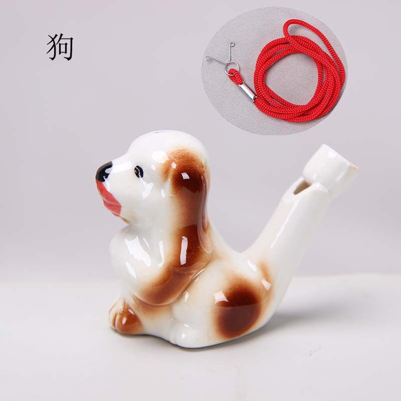 新款配挂绳十二生肖水鸟口哨12249吹出响亮声音口哨陶瓷工艺品