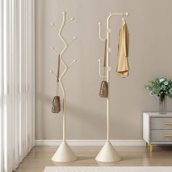 Cream-Style Household Vertical Clothes Rack Floor-Standing Bedroom Internet Celebrity Indoor Simple Coat Rack Living Room Entrance Clothes Rack