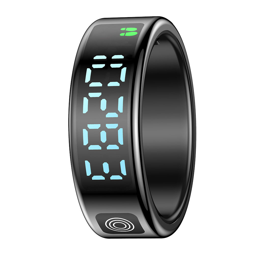 Cross-border SR08 smart ring with display touch page turning ring heart rate blood oxygen sleep ring step counting movement