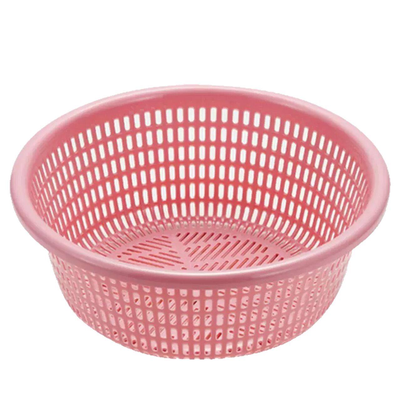 Cross-border Plastic Draining Basket Kitchen Thickened Extra Large Vegetable Washing Basket Vegetable Basket Fruit Basin Round Melon and Fruit Basket