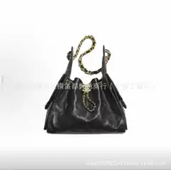 Caviar Pattern Small Fragrance 25C Drawstring Hobo Bucket Bag Retro Quilted Underarm Women's Bag Shoulder Handbag