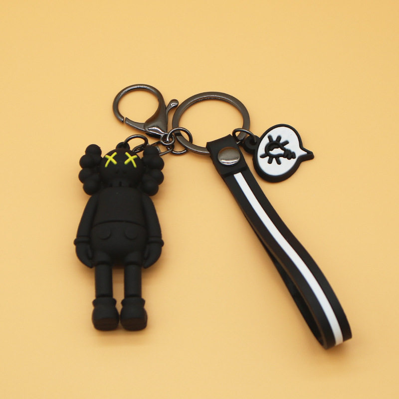 Personalized trendy couple Sesame Street key ring kaws key chain simple doll pendant bag pendant small gift