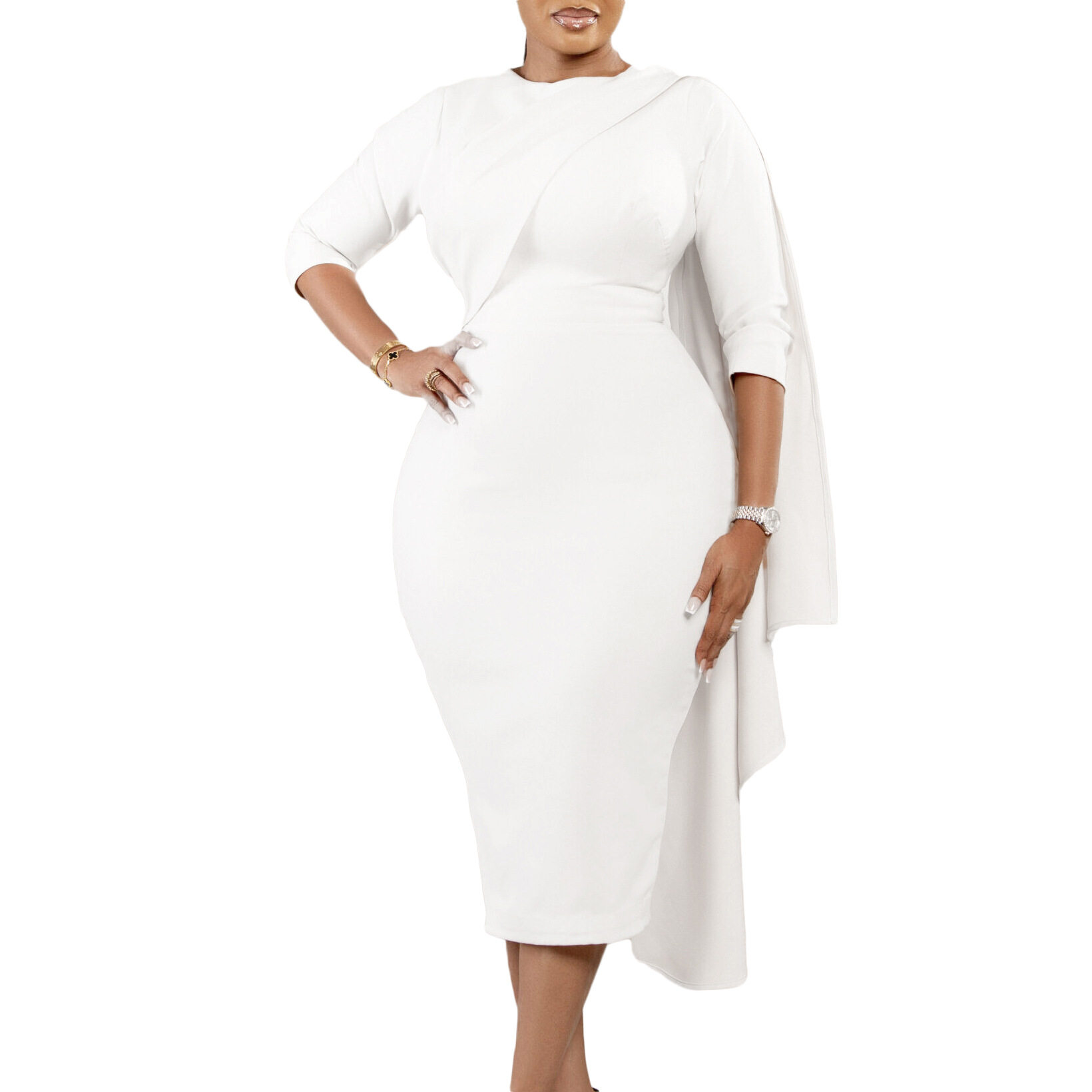 Womens Pencil Skirt Elegant Solid Color Trendy Design Versatile for Various Occasions Wholesale Available