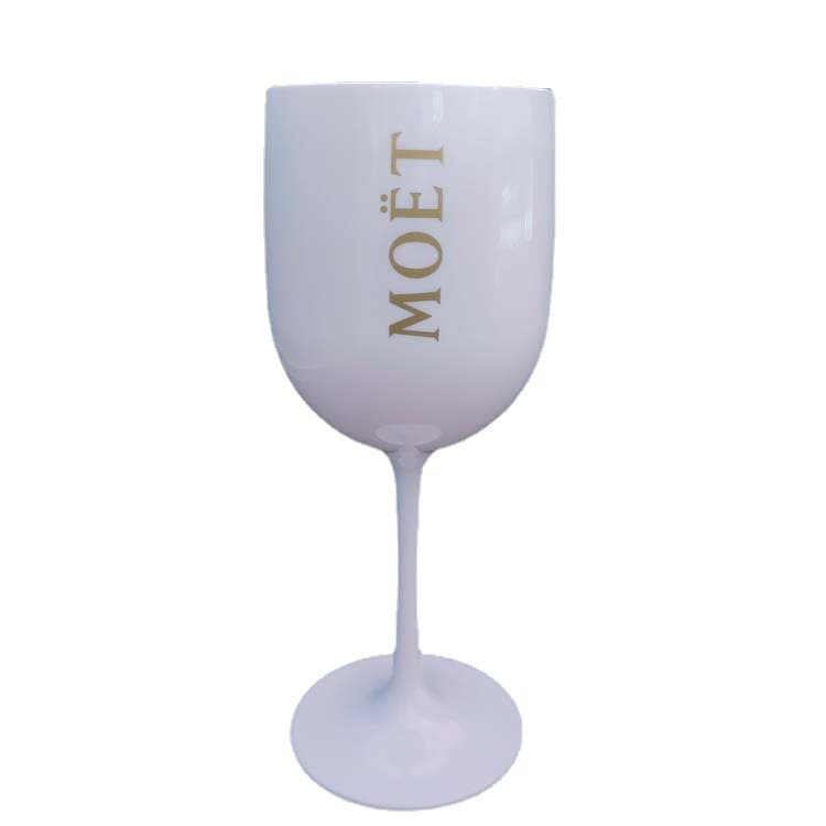 Factory Direct Sales In-Stock White Pp Plastic Wine Glasses Pink Stemware Wine Glasses Souvenir Cups