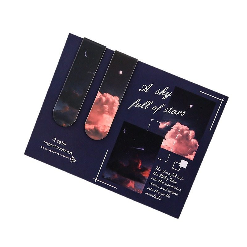 Artistic and Healing Magnetic Bookmarks, Creative Cloud-Shaped Reading Page Holders, Simple Ins-Style Double-Sided Decorative Magnetic Clips