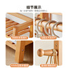 Simple Solid Wood Coat Rack Living Room Beech Wood Clothes Drying Rack Home Room Vertical Pole Floor-Standing Bedroom Clothes Rack