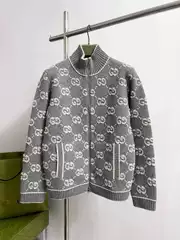 Premium Edition 25 New Autumn/Winter Knitted Long Sleeve Sweater Cardigan with Full Print 3D Lettering Jacket for Women High-End Nanyou Women's Fashion