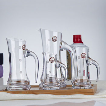 Elis crystal glass wine pot with handle with scale liquor separator hotel household Chinese wine set Wholesale