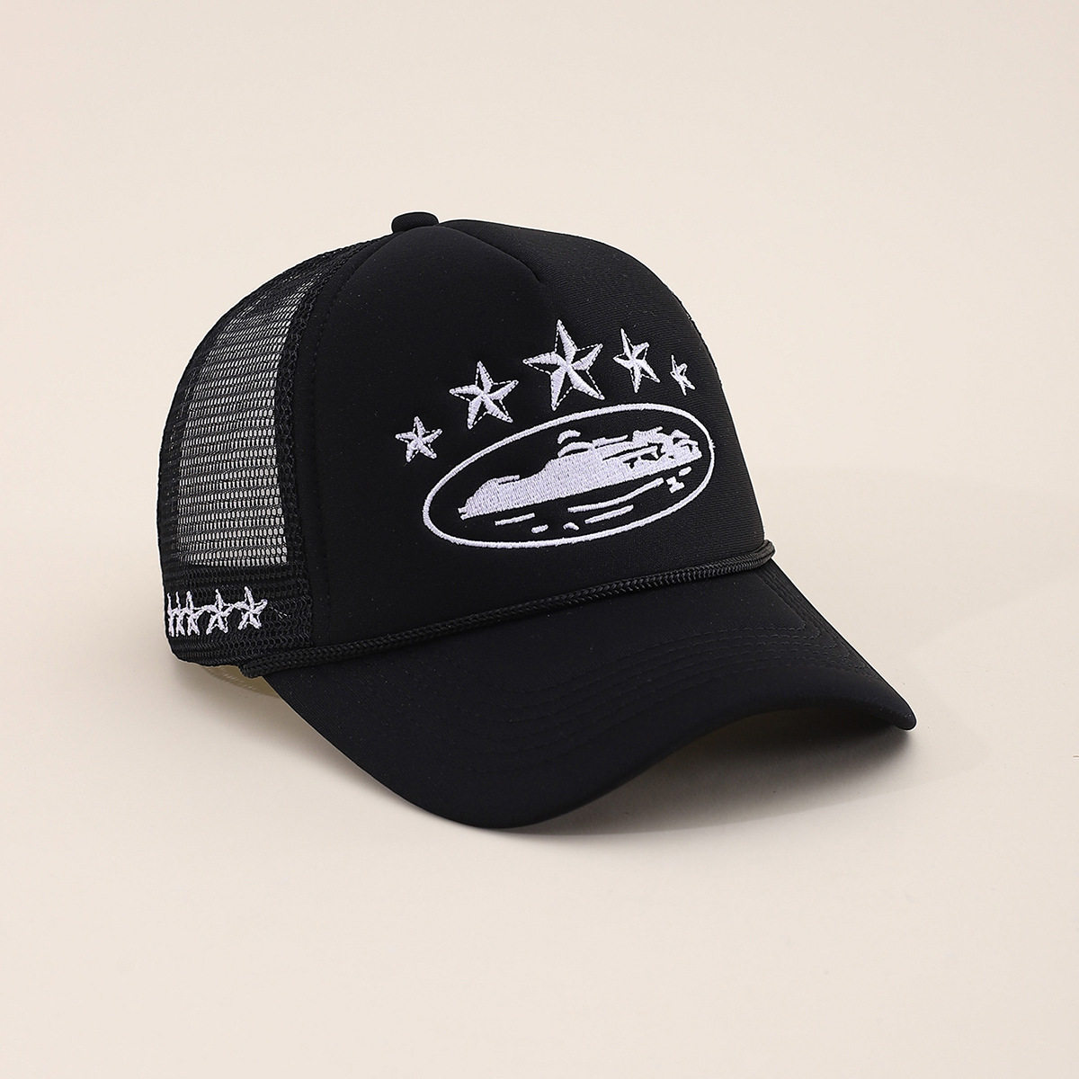 Corteiz CRTZ hat fashion baseball cap five-star color block mesh summer cap all-match truck cap men