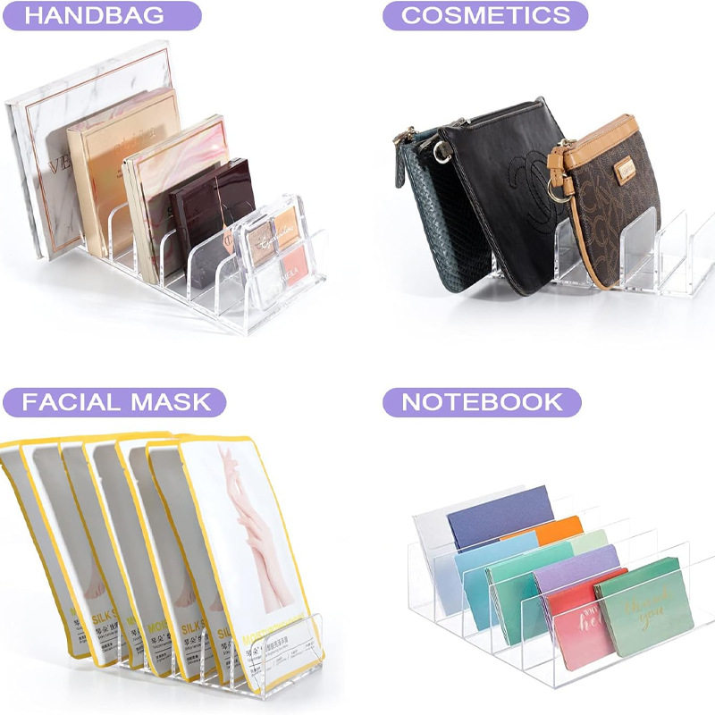 Acrylic Cosmetic Storage Box Eye Shadow Storage Box Divided Display Stand Suitable for Bathroom Countertop Dresser
