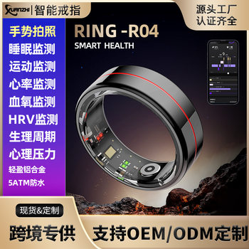 Cross-border Explosions R04 Photo Sports Ring Bluetooth Monitoring Healthy Sleep Heart Rate Blood Oxygen Pressure Smart Ring