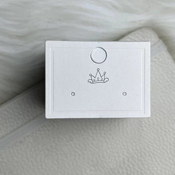 Spot Fashion Jewelry Paper Card Crown Earrings Earrings Double Hole Cardboard Headwear Jewelry Packaging Wholesale Jewelry Box