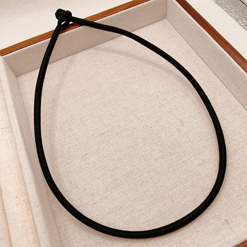 Original Design Cotton Rope Collar Winding Button Knot DIY Hand-Woven Clavicle Chain Elbow Pendant with Rope Necklace