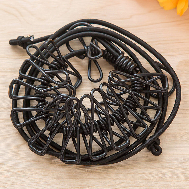 Drying Quilt Line Clothes Line Outdoor Household Indoor Drying Quilt Artifact Building Top Rack Bag Rope with Clip Clothes Rope