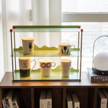 Unique Dopamine-Style Desktop Metal Storage Rack Blind Box Display Cup Holder Open-Style Cosmetics and Perfume Organizer