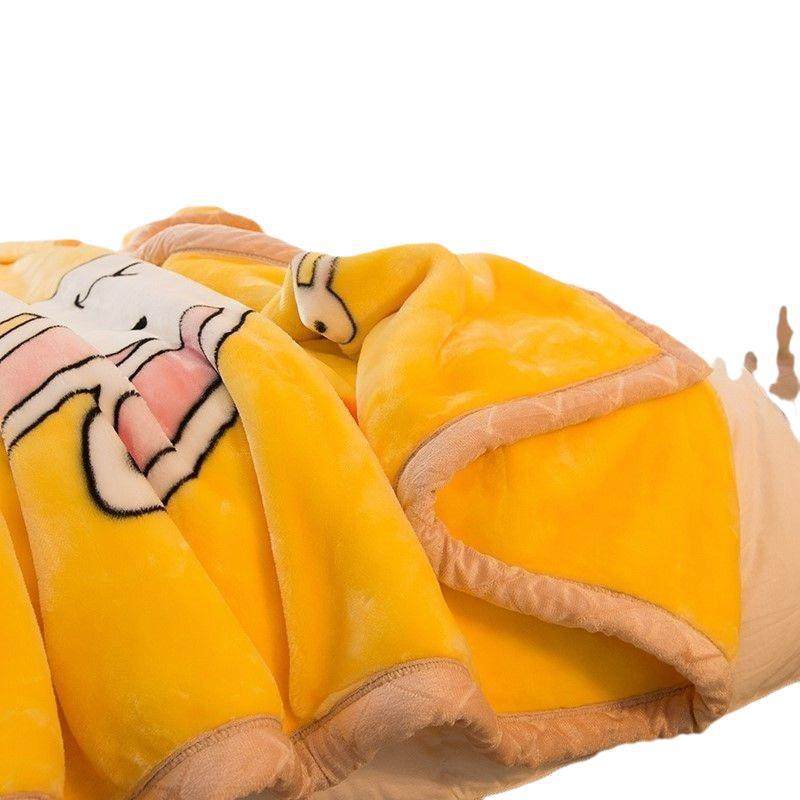 Raschel Blanket Bed Sheetss Plus Velvet Thickeneded Blanket Dormitory Single Warm Double-Sided Velvet Coral Velvet Nap Blanket