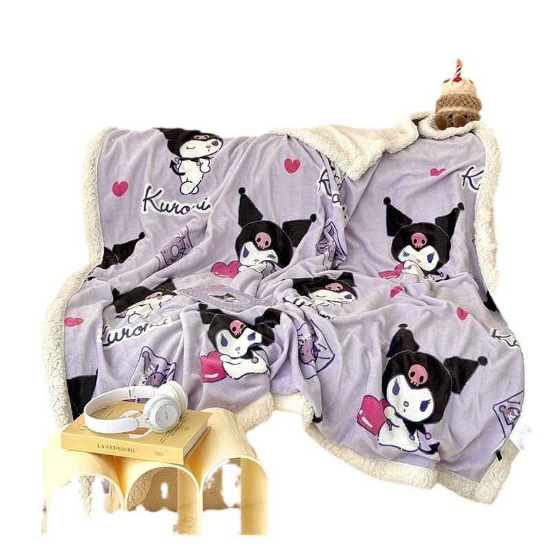Cross-border Foreign Trade Wholesale Sanrio Autumn and Winter Warm Blanket Thickened Milk Velvet Lamb Velvet Blanket Nap Blanket