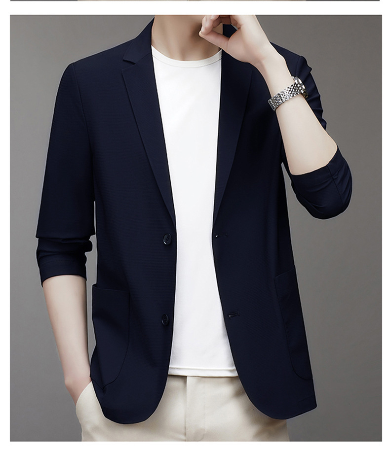 Áo vest nam chống nắng mỏng nhẹ dán keo liền mạch co giãn không cần ủi — Xanh lục xám, Màu đen, Xanh navy