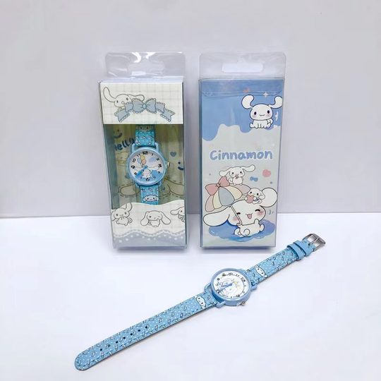 Children's Watch Boxed Cartoon Pupil Cute Merlot Coulomy Girl's Pointer Watch Gift Watch