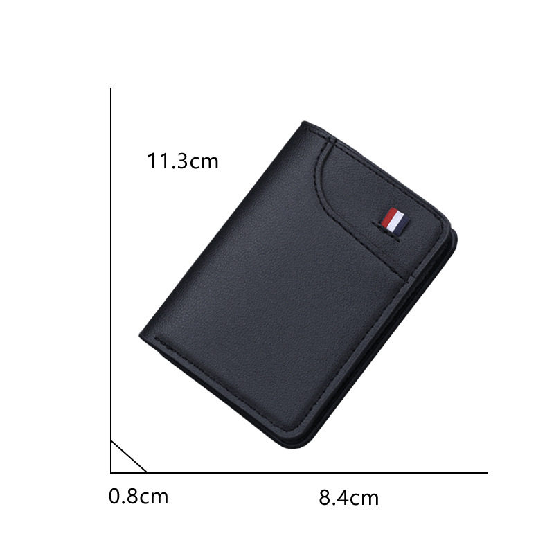 Vertical men's wallet cross-border card bag wholesale ultra-thin men's wallet anti-degaussing simple men's wallet