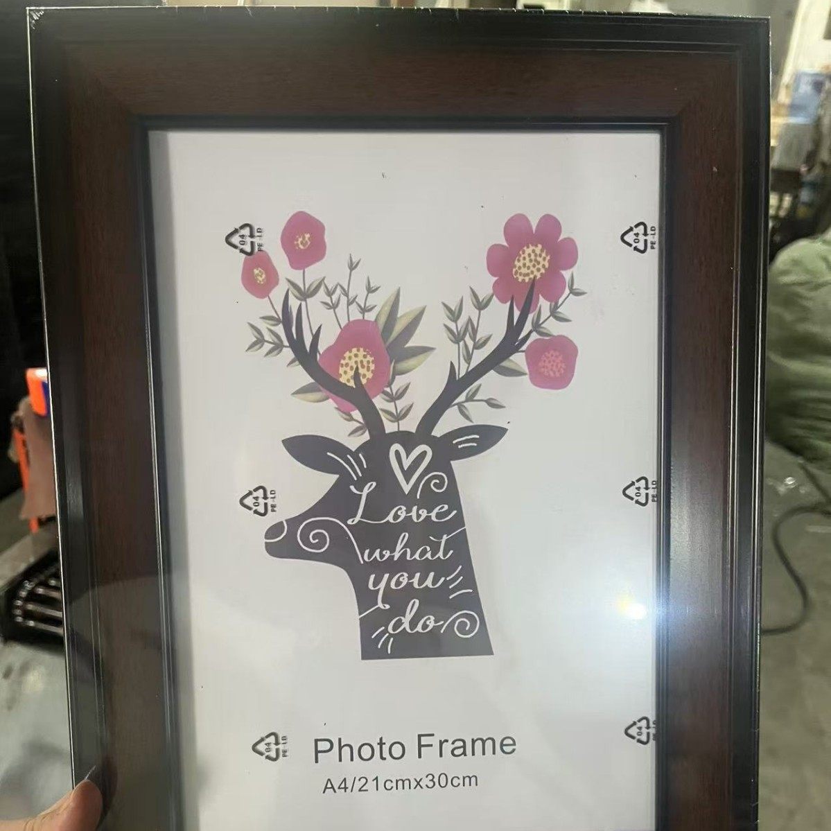 Redwood color ps foam old man photo frame wall A4A316 inch 12 inch picture frame wood table