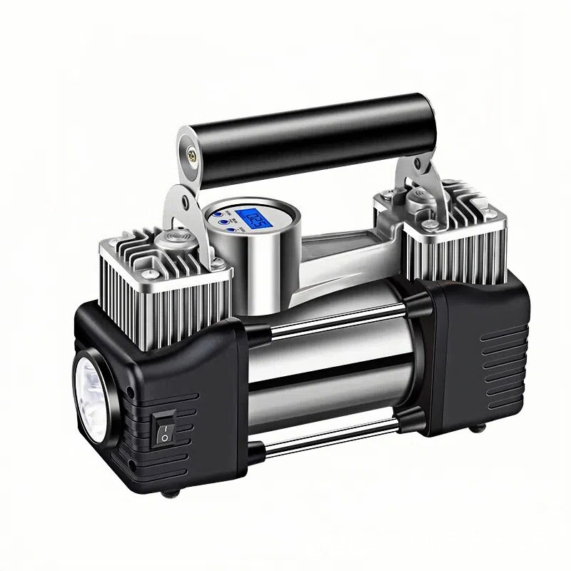 Car Air Pump Double-Cylinder High-Pressure 12V High-Power Car Tire Inflator Electric Air Pump for Rapid Inflation