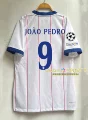 2627 chelsea away custom #9 player jersey + champions league armband