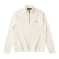 603 half zipper white