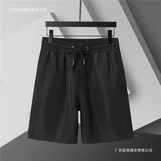Cross-Border Authentic Beach Shorts Summer Thin Ice Silk Shorts Men's Loose Casual Five-Point Shorts Men's Quick-Dry Pants