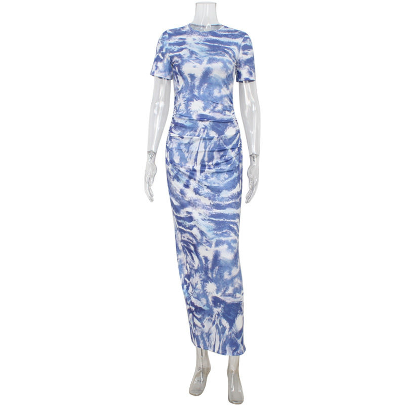 Bodycon Floral Print Short Sleeve Dress Slim Fit Comfortable Fabric Beach Vacation Style Wholesale Available