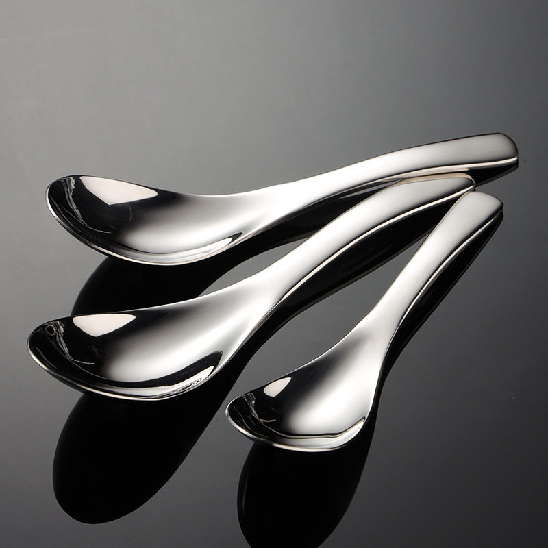 En 316 Stainless Steel Chinese Style Spoon Multi-Size Household Spoon Baby Soup Spoon Mother and Infant Feeding Spoon Gift