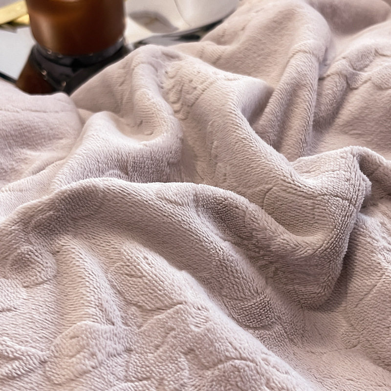 Class a Autumn and Winter Milk Velvet Four-Piece Set 7D Carved Velvet Warm Quilt Cover Winter Thickeneded Double-Sided Velvet Bedding