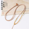 Asymmetric pendant rope simple hand-woven string hanging neck rope gold jade pendant buckle men's and women's necklace rope wholesale