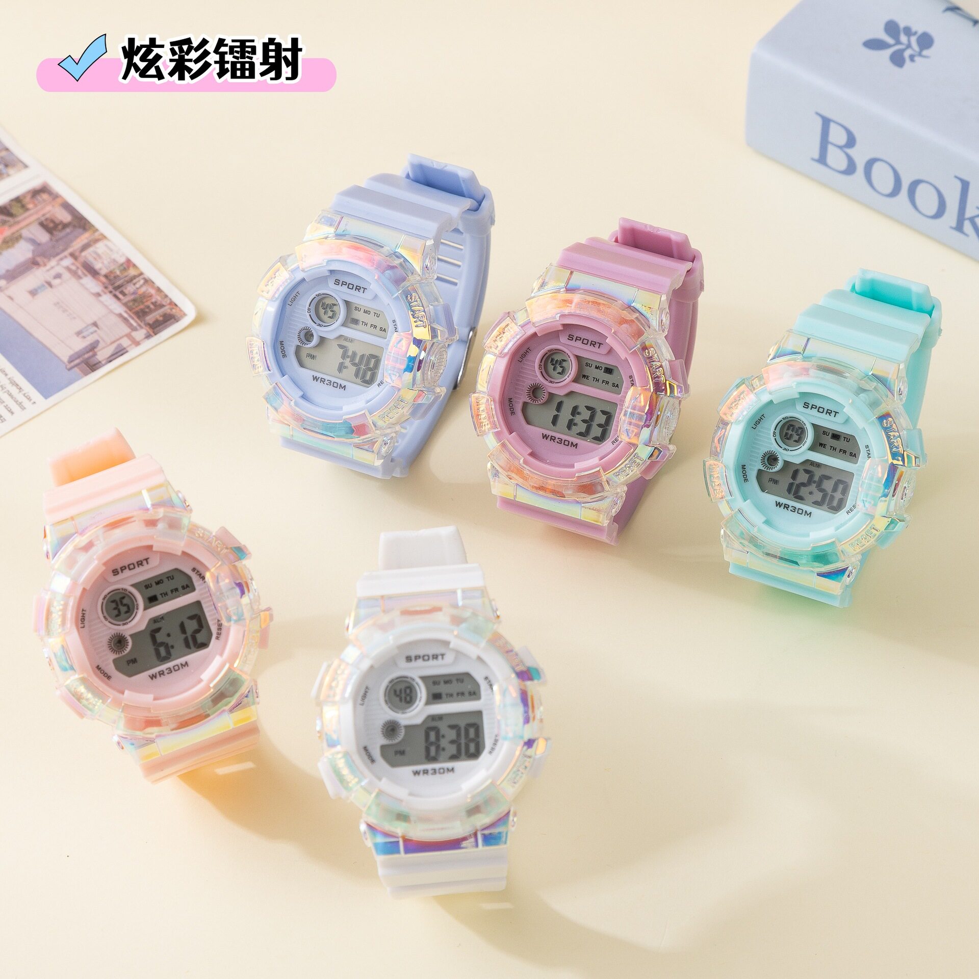 สั่งซื้อนำเข้า ใหม่นาฬิกาอิเล็กทรอนิกส์มัลติฟังก์ชั่นแฟชั่นสายโปร่งแสงยูนิคอร์นผู้ชายและผู้หญิงนาฬิกามูลค่าสูงยอดนิยมสำหรับนักเรียน จากจีน 1688 taobao alibaba tmall