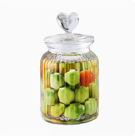 Cross-Border Dropshipping Glass Sealed Storage Jars Household Glass Jars with Lids Pickle Jars Transparent Grain Storage Box