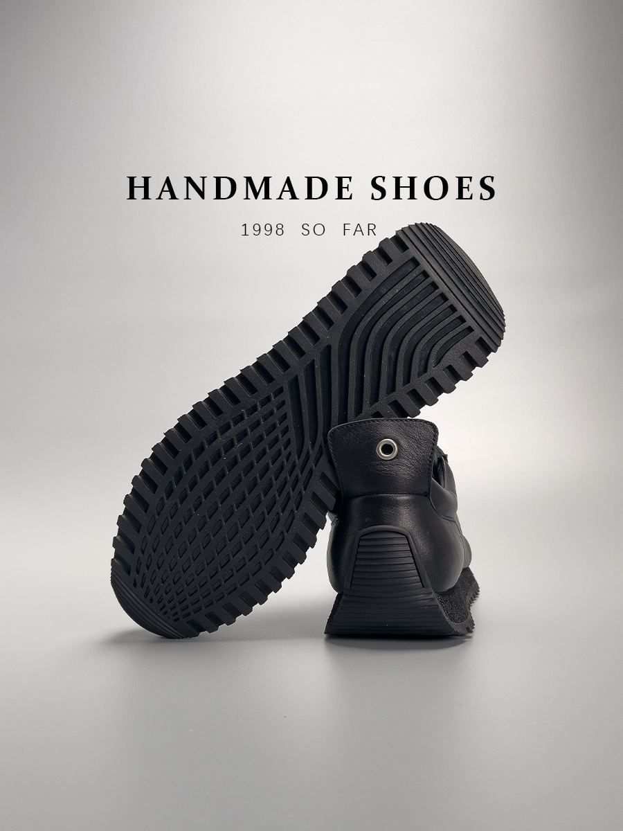 Giày sneaker nam da bò màu đen đơn giản, kiểu dáng thể thao thanh lịch — Màu đen [so sánh giày trên 1000]