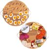 Modern Simple Wooden Egg Storage Tray Home Kitchen Egg Fixed Storage Rack Round Divided Egg Tray