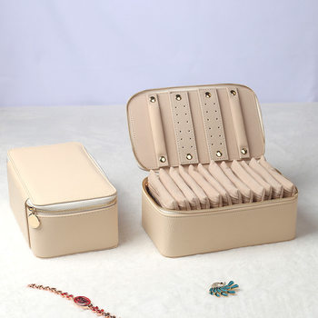 Cross-Border Amazon New Jewelry Box Earrings Jewelry Storage Box Travel Portable Packaging Bag Jewelry Box