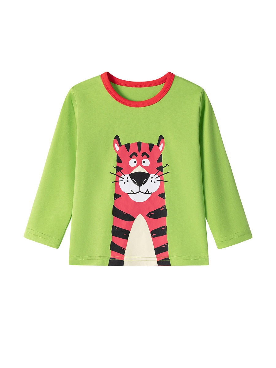 Style Boys' T-Shirt, Autumn Cartoon Baby Top, Long-Sleeve Cotton Tee Wholesale